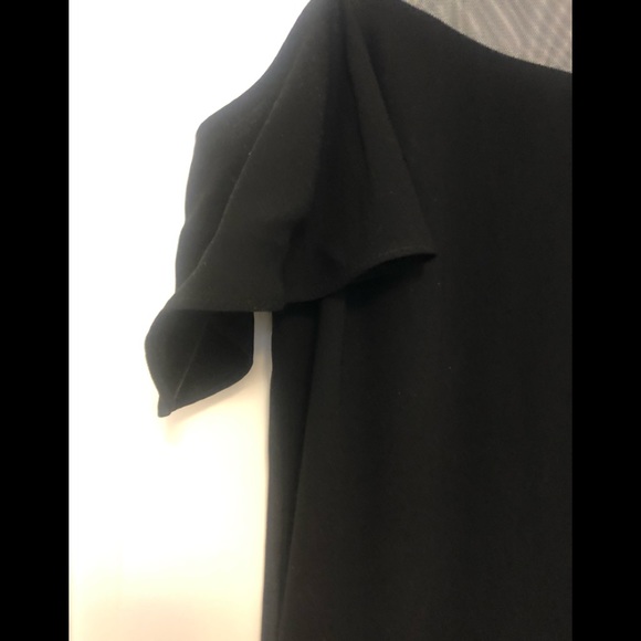 SPECIAL PRICE: Black, BCBG evening dress with jewelled collar and cap sleeve - Picture 3 of 5